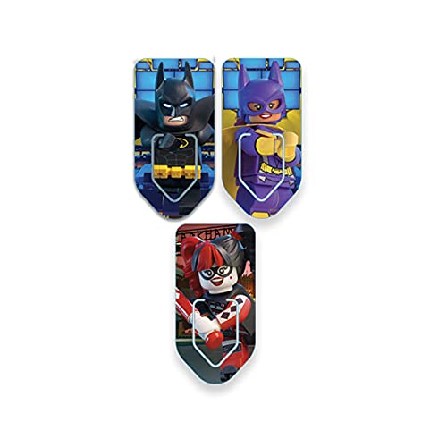 Lego Batman Movie Book Marker 3 Pack Featuring Batman, Batgirl & Harley Quinn