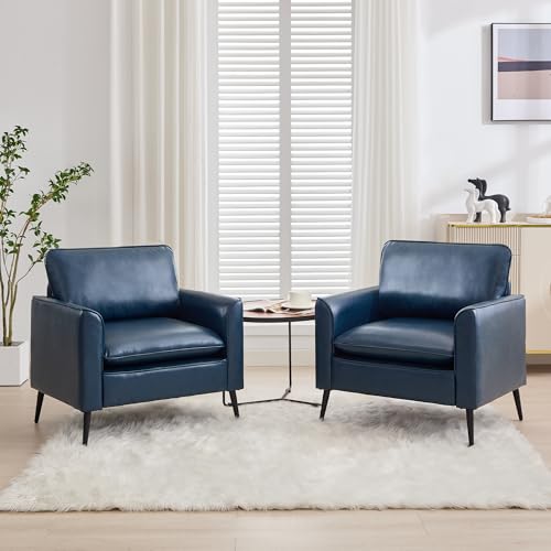 TYBOATLE Mid Century Blue Accent Chairs