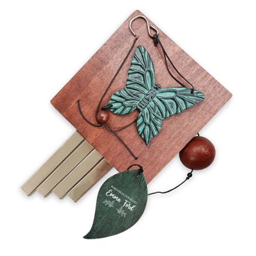 Image of ASTARIN Memorial Custom Wind Chimes for Loss of Loved One, Wind Chimes for Patio Yard Decor, 24'' (Condolences-7)
