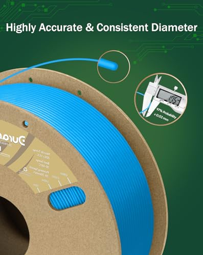 Image of DURAMIC 3D PLA Filament Basic for 3D Printer Neatly Wound Easy Printing | 3D Printing Filament 1.75mm, Dimensional Accuracy + /- 0.02 mm, Fit Most FDM 3D Printers 1KG PLA Electric Blue