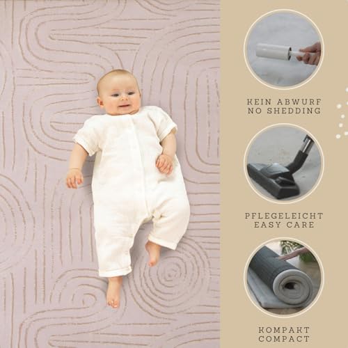 Image of Hakuna Matte CloudSoft Baby Play Mat for Floor 60 inch x 80 inch | Coral Velvet Memory Foam Rug for Crawling & Cozy Play Non-Slip, Water-Resistant, Easy-Care Tummy Time Mat