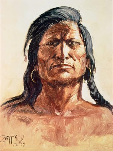 Impression Tableaux Graffiti Art Mural Shoshone Charles Russell, finition haut de gamme
