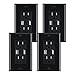 Dependable Direct (Pack of 4) 2 UL Listed High Speed 4.8A USB Ports & 15-Amp Duplex Tamper Resistat Wall Outlet Receptacle Includes Wall Plate