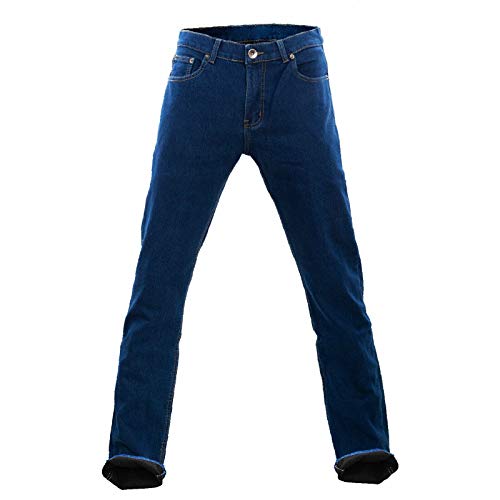 Toocool Thermojeans für Herren, Winterhose Gefüttert, mit Vlies gefütterte Thermo Arbeitshose, gefütterte Herren-Jeans für den Winter H001 [56 IT - 42 US - 50 DE, Blau]