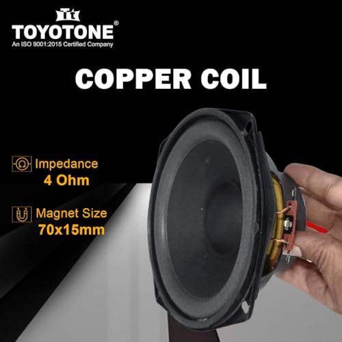 Image of TOYOTONE 5.25 inch Inch Wired Super SUB WOOFER | Copper Coil | Impedance 4 Ohms | 70 * 15MM Magnet | 40 Watt Nominal Power 60 WATT MAX Power for Car and Home Audio System