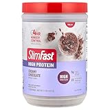 SlimFast Advanced Nutrition Creamy Chocolate Smoothie Mix – Weight Loss Meal Replacement – 20g protein – 11.4 Oz. Canister – 12 servings - Pantry Friendly