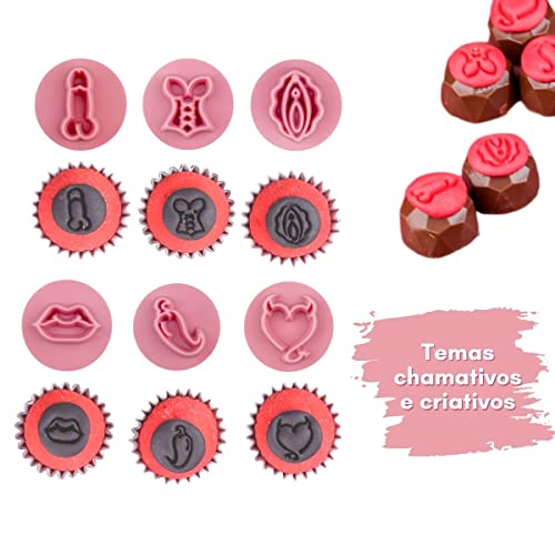 Carimbo Para Doces Brigadeiro Chá de Lingerie Lua de Mel Carimbo Erótico 2cm