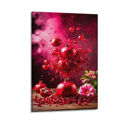 Tableau grenade sur toile QXYUIN affiche haut de gamme encadrée effet fumé