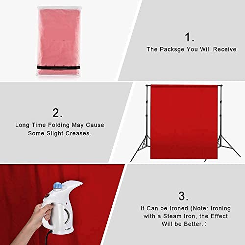 Image of 8x14 Ft. Red Screen Backdrop Background Curtain Rod Pocket for Photography, Photoshoot, Product Photography, Live Streaming, Zoom Meetings, VFX Editing, YouTube Video, FB Short Video, Instagram Reels