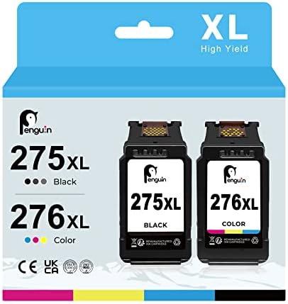 PG-275XL & CL-276XL Ink Cartridge Combo Pack - High Yield Compatible For Canon PIXMA TS/TR Series Printers