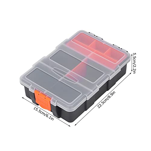Hardware Parts Organizers,Plastic Tool Storage Box with Divider Compartment Double Sided Storage Box Organiser Stackable Screwbox Assortmentbox for Tools Screws Nails Rivets Bolts - Image 6