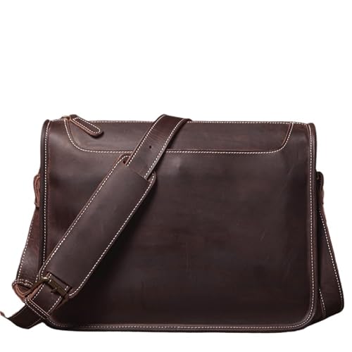 Sac à bandoulière Vintage en Peau de Vache pour Hommes Actifs
