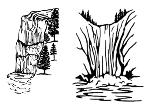 Waterfalls 24 pcs 1 Inch Black Fused Glass Decals