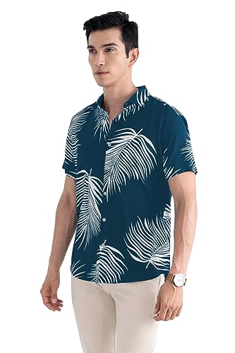 Image of Venisa Men's Cotton Blended Printed Casual Shirt