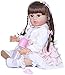 Reborn Bébé Poupée Dur Simulation Silicone Vinyle Complet du Corps 22 Pouces 55 Cm Imperméable À l'eau Réaliste Vivid Garçon Fille Jouet Enfant en Bas Âge Anatomiquement Correct, B