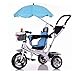 GCXLFJ Triciclo Passeggino Prams Chariot bébé avec parasols Troycle Chariot Chariot Vélo Enfant Chariot Jouet Vélo Gonflable Vélo 3 Roues, Siège Rotatif (garçon/Fille, 1-3-5 Ans) Vélo