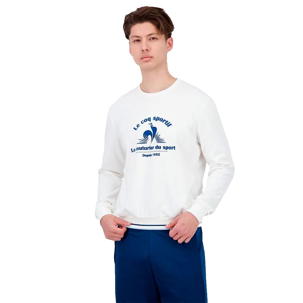 Sweat-shirt homme Le Coq Sportif Heritage LF Crew Sweat N°1 en coton et polyester - 5