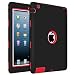 iPad 2 Case, iPad 3 Case, iPad 4 Case, BENTOBEN Heavy Duty Rugged Shock-Absorption/High Impact Resistant Hybrid Three Layer Armor Full Body Protective Case Cover for iPad 2/3/4 Retina - Black/Red