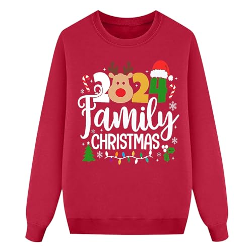 Familien-Kapuzenpullover mit Weihnachtsbuchstaben,...