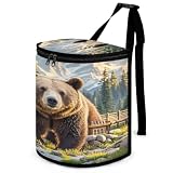 BTCOWZRV Spill-Proof Hanging Car Trash Can Car Garbage Bag Trash Bin