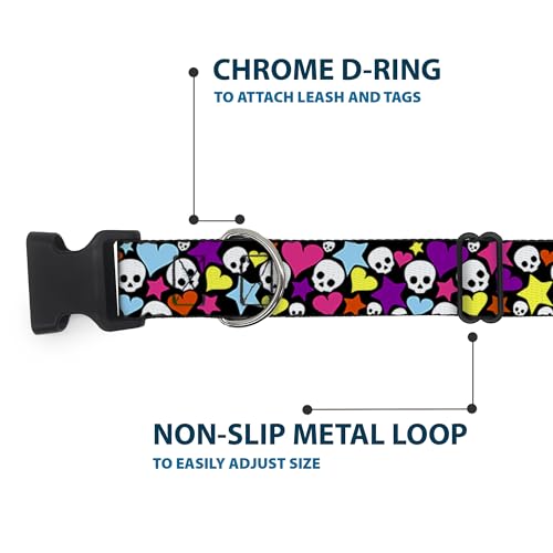 Cuello de plástico Buckle-Down Calaveras para paseos urbanos cómodos 6