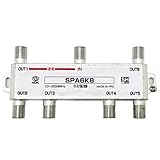 二幸電気工業 アンテナ分配器 6分配 (4K 8K BS CS CATV 地デジ) 屋内用 一端子電流通過型 SHマーク付 (SPA6K8) (1端子通電6分配器)