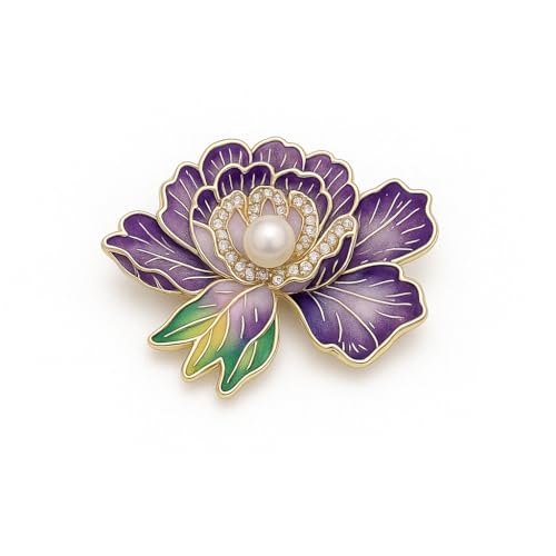 Image of Elegant Flower Brooch for Women - Vintage Floral Lapel Pin, Large Rose Brooch Pin for Dress, Wedding, Scarf, Hat - Stylish Fabric Flower Pin, Fashion Jewelry Gift for Mom, Wife, Bridesmaids