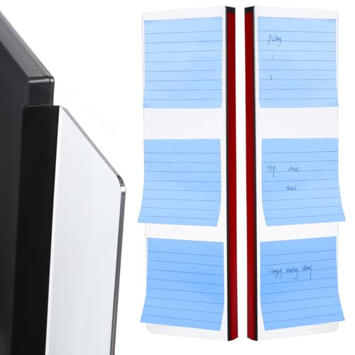 2 Pcs Frameless Monitor Memo Board for No Edge Monitors, Flexible Clear PET Computer Screen Sticky Note Holder Monitor Sticky Note Holder Home Office Computer Memo Holders