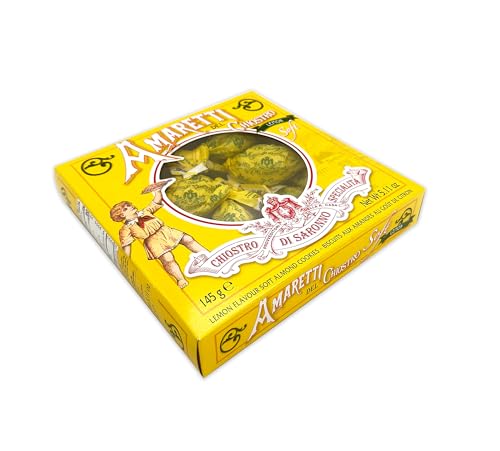 Chiostro Lemon Soft Amaretti Biscotti senza glutine, 145g, Made in Italy