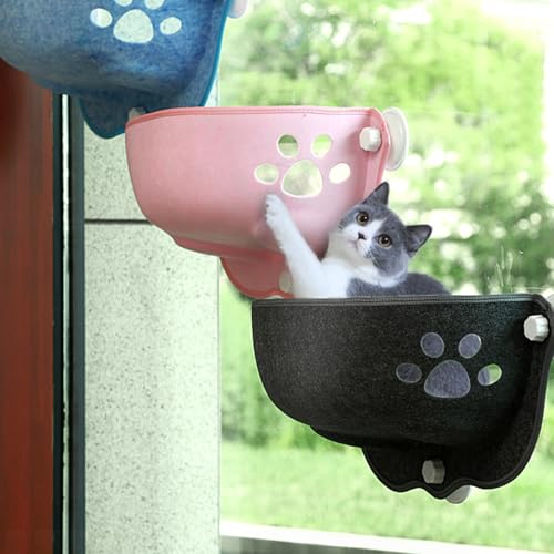 Hamac à ventouse pour chats : lit de repos stable pour perche de fenêtre