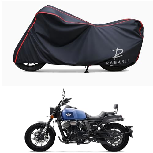 Image of Waterproof Bike Body Cover Compatible for | Keeway K-Light 250V Matte New | Taffeta Fabric, Red Piping Design, Bottom Elastic Fit | Dustproof, Sun UV & Rain Protection for All Bikes