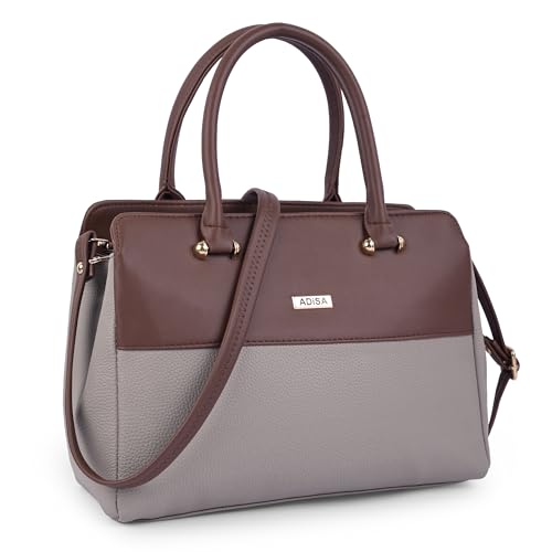 Image of ADISA Color Block handbag shoulder bag satchel for women and girls with sling belt (AD4088)