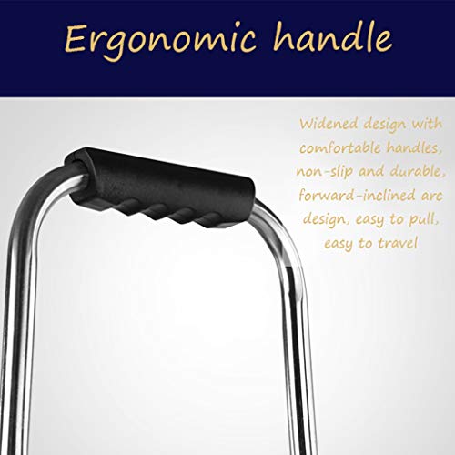 ZLASS Einkaufstrolleys Kletternde Treppe Einkaufswagen, der tragbaren Gepäckwagen mit Schemeln faltet Hauptwarenkorb… – Bild 5