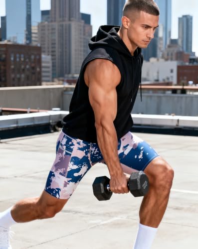 Image of Compression Shorts Men Spandex Sport Gym Shorts Athletic Workout Running Tights Training Underwear