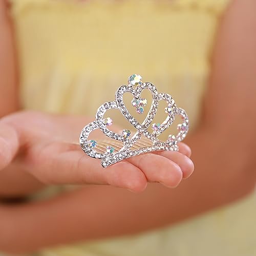 Peine pequeño mini cristal JWICOS plateado miniatura 3