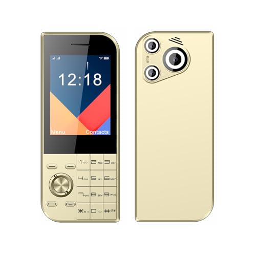 Image of Unlocked Senior Cell Phone - 2.8'' Easy-Use Mobile with 3800mAh Long Battery, Tri-SIM Standby, 64GB Expandable & Multi-Language (Gold)