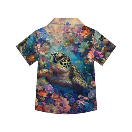 Image of PinUp Angel Funky Casual Hawaiian Shirt Kids Boys Girls Art Oil Painting Animal Pattern Short Sleeve Unisex Beach Shirt