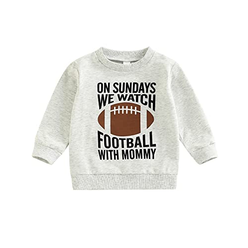 On Sundays We Watch Football with Daddy Toddler Sweatshirt Oversized Crewneck Sweater shirt Game Day Outfit