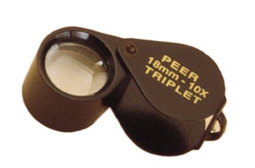 Peer Black Finish 10X Triplet Loupe
