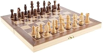 WINZZO | 15"X 15" Wooden Folding Chess Set with 32 Wooden Pieces | Home/School/College/Tournament Chess Board- Handcrafted Wood Quality | CB15