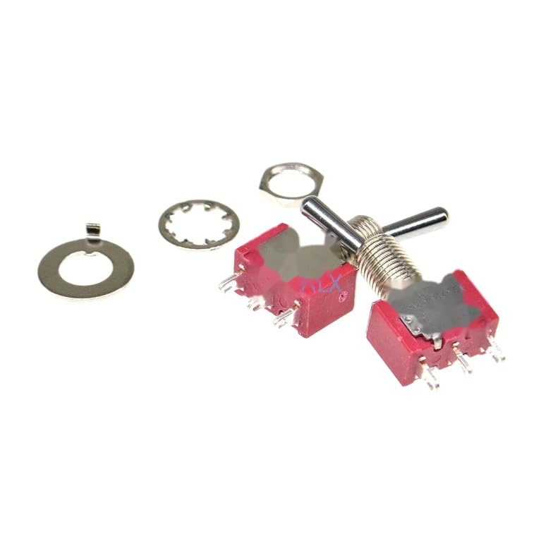 2PCS SH T80-T T8013-SEBQ Locking Lever 3Pin 2Position ON-ON SPDT Toggle Switch Rocker Switch 6mm 3A/250VAC Self Locking
