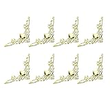 yanwuwa Paquete de 8 protectores de esquina de metal para libros, aplicación de clip simple, multifuncional, textura de metal para artículos de papel, esquinas decorativas, Large, como se describe
