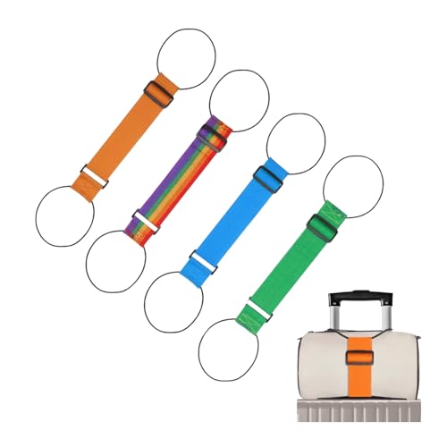 Image of Luggage Straps, Extra Strong Luggage Straps for Suitcases, Adjustable & Elastic, Secure Travel, Bike & Outdoor Gear with Heavy Duty Buckle, 4 Color Options