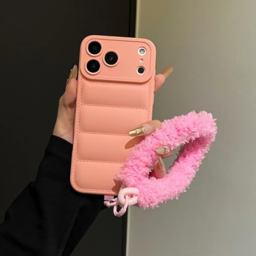 RNOZX For iPhone 16 Pro Max�p �����t�@�[�t���X�g���b�v�P�[�X �ʂ�����݃��X�g�X�g���b�v �~�p�J�o�[�iFor iPhone 16 Pro Max�p/�s���N�j