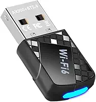 AX900 Adaptador USB WiFi 6 Bluetooth 5.4, Dongle 2 em 1, banda dupla, 2,4 G e 5 GHz, receptor sem fio, sem driver para Windows 10/11
