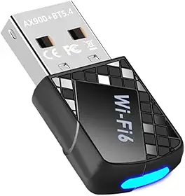 AX900 Adaptador USB WiFi 6 Bluetooth 5.4, Dongle 2 em 1, banda dupla, 2,4 G e 5 GHz, receptor sem fio, sem driver para Windows 10/11