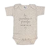 Hi Grandma & Grandpa I Can't Wait to Meet You Pregnancy Announcement Infant Bodysuit - Surprise Gift for Grandparents (Natural)