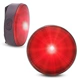 Everbeam E100 LED Safety Lights for Walking at Night - Waterproof Bike LED Light Excellent for Runners, Cycling, Dog Walking, Kayaking-Bright Clip On LED Light, Many Straps for Wearing - 2 Pack, Red