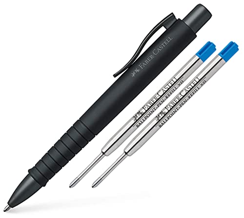 Faber-Castell - Stylo bille Poly Ball XB (Urban all Black, stylo à bille + recharges de rechange)