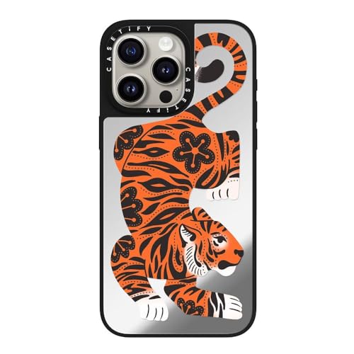 Coque miroir iPhone 15 Pro Max antichoc protectrice 1,5m compatible Magsafe CASETiFY Tigre